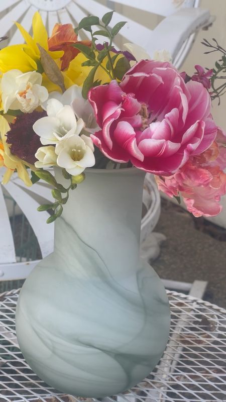Beautiful spring floral bouquet in a marble vase. Gorgeous marble vase. Modern vase. Home decor essential. Mother’s Day gift. Birthday present. Hostess gift. Anniversary present. ❤️🌸

#LTKhome #LTKFind #LTKunder50