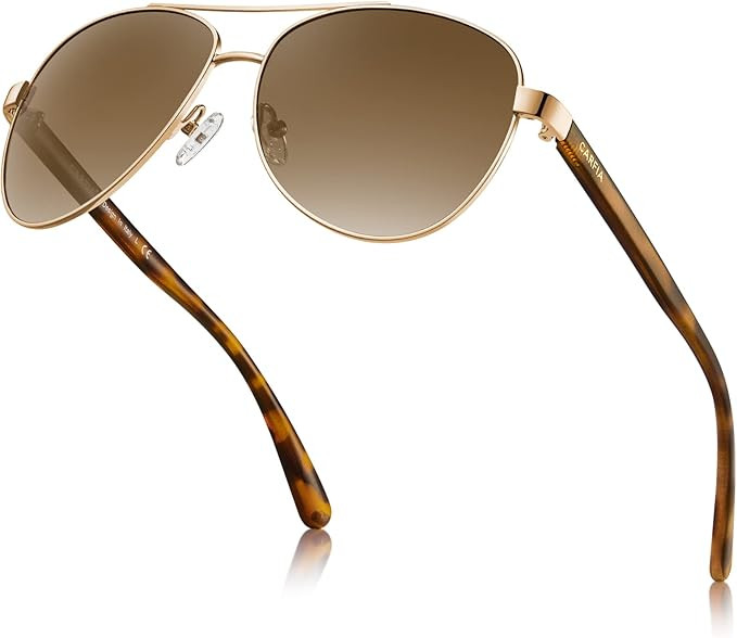 CARFIA Retro Trendy Pilot Sunglasses for Women Polarized UV Protection, Lightweight Outdoor Drivi... | Amazon (US)