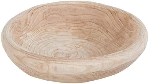 Creative Co-op DA5751 Handmade Decorative Paulownia Wood Bowl, Natural | Amazon (US)