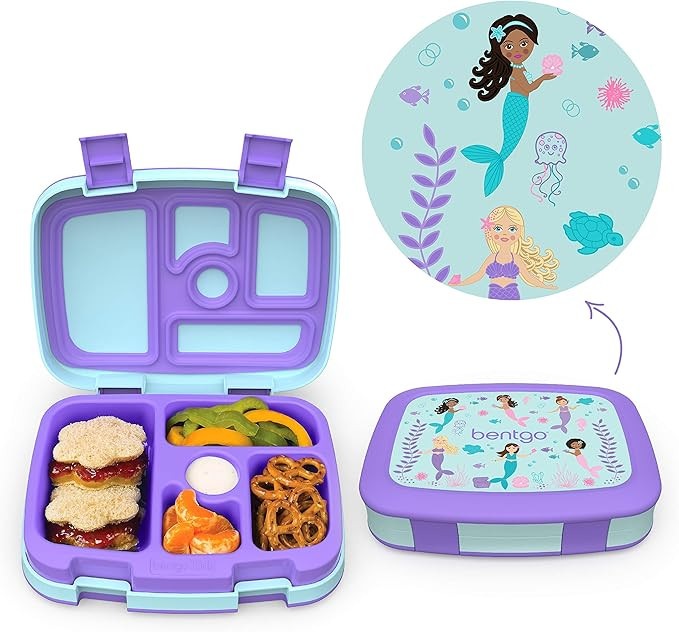 Bentgo® Kids Prints Leak-Proof, 5-Compartment Bento-Style Kids Lunch Box - Ideal Portion Sizes f... | Amazon (US)