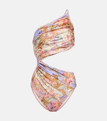 Cira floral one-shoulder cutout swimsuit | Mytheresa (US/CA)