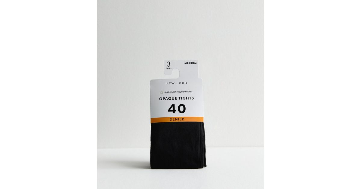 3 Pack of Black 40 Denier Tights  | New Look | New Look (UK)