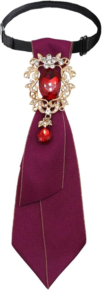 Bow Tie for Women, Adjustable Pre-Tied Ties for Women Girls Uniform Necktie with Rhinestone for P... | Amazon (US)