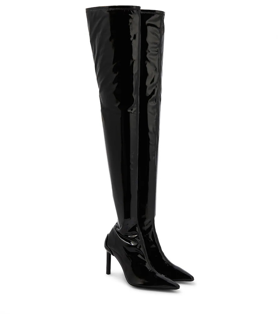 CourrÃ¨ges Over-the-knee vinyl boots | Mytheresa (US/CA)