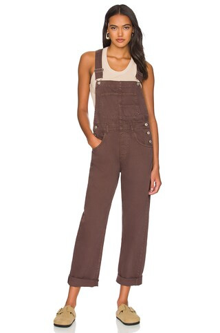 Free People Ziggy Denim Overall in Mocha from Revolve.com | Revolve Clothing (Global)
