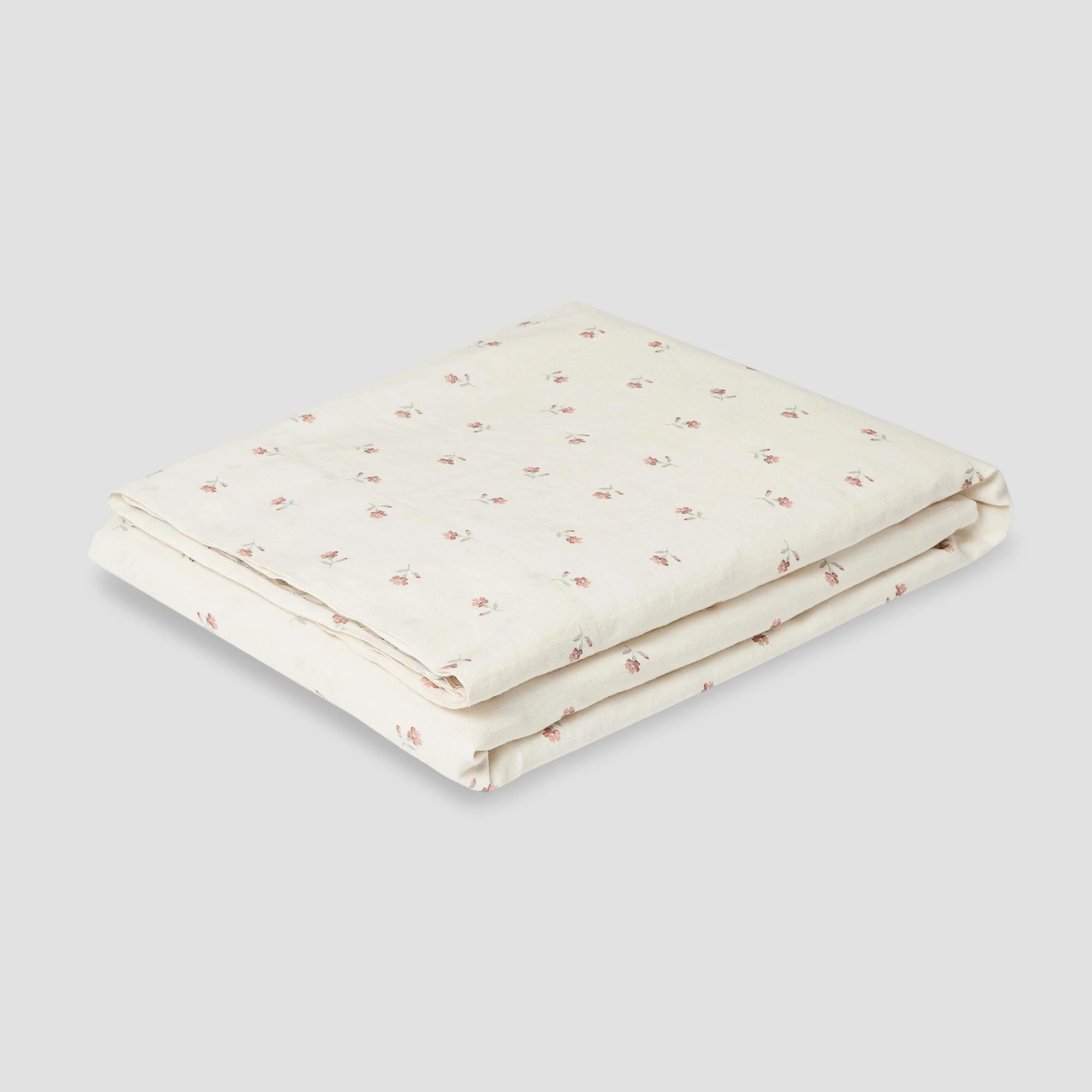 Pearl Posy Bud Linen Blend Flat Sheet | Piglet
