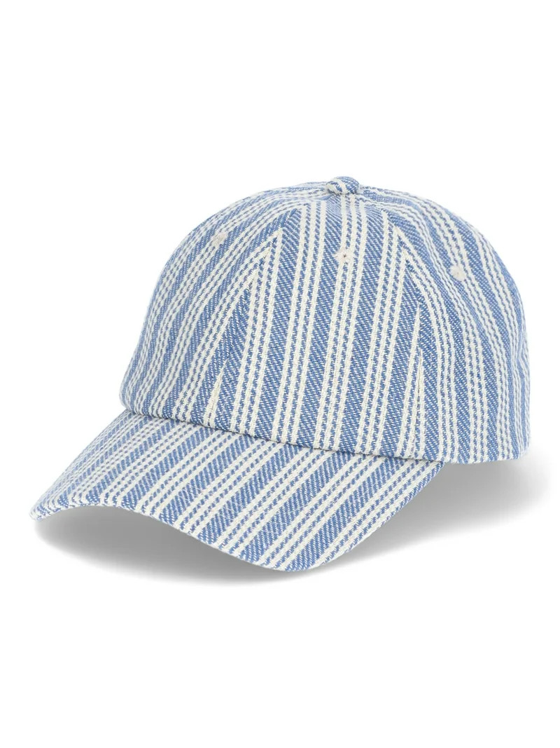 Time and Tru Women’s Woven Stripe Baseball Hat | Walmart (US)