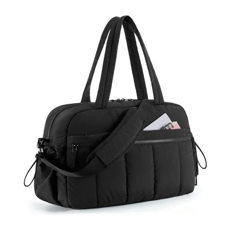 BAGSMART Travel Duffel Bag, Gym Bag for Women with Wet Pocket, Carry on Weekender Bags for Women, Water Resistant Workout Bag Sports Gym, Black | Walmart (US)