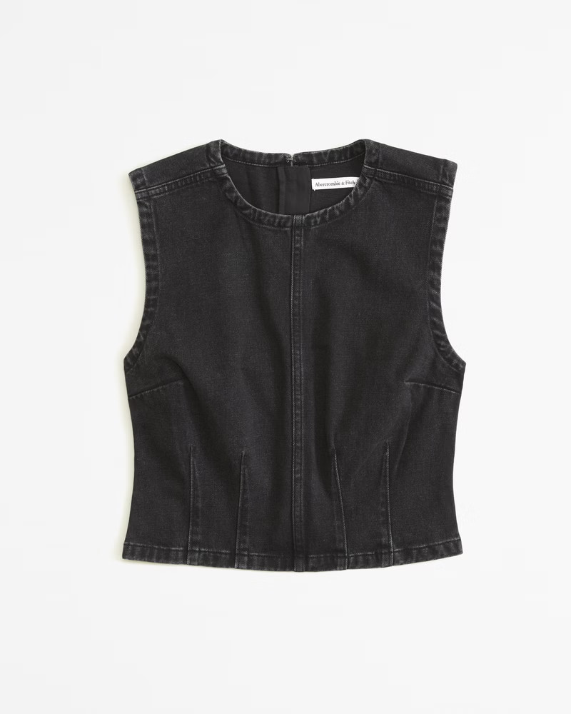 Denim Shell Top | Abercrombie & Fitch (US)