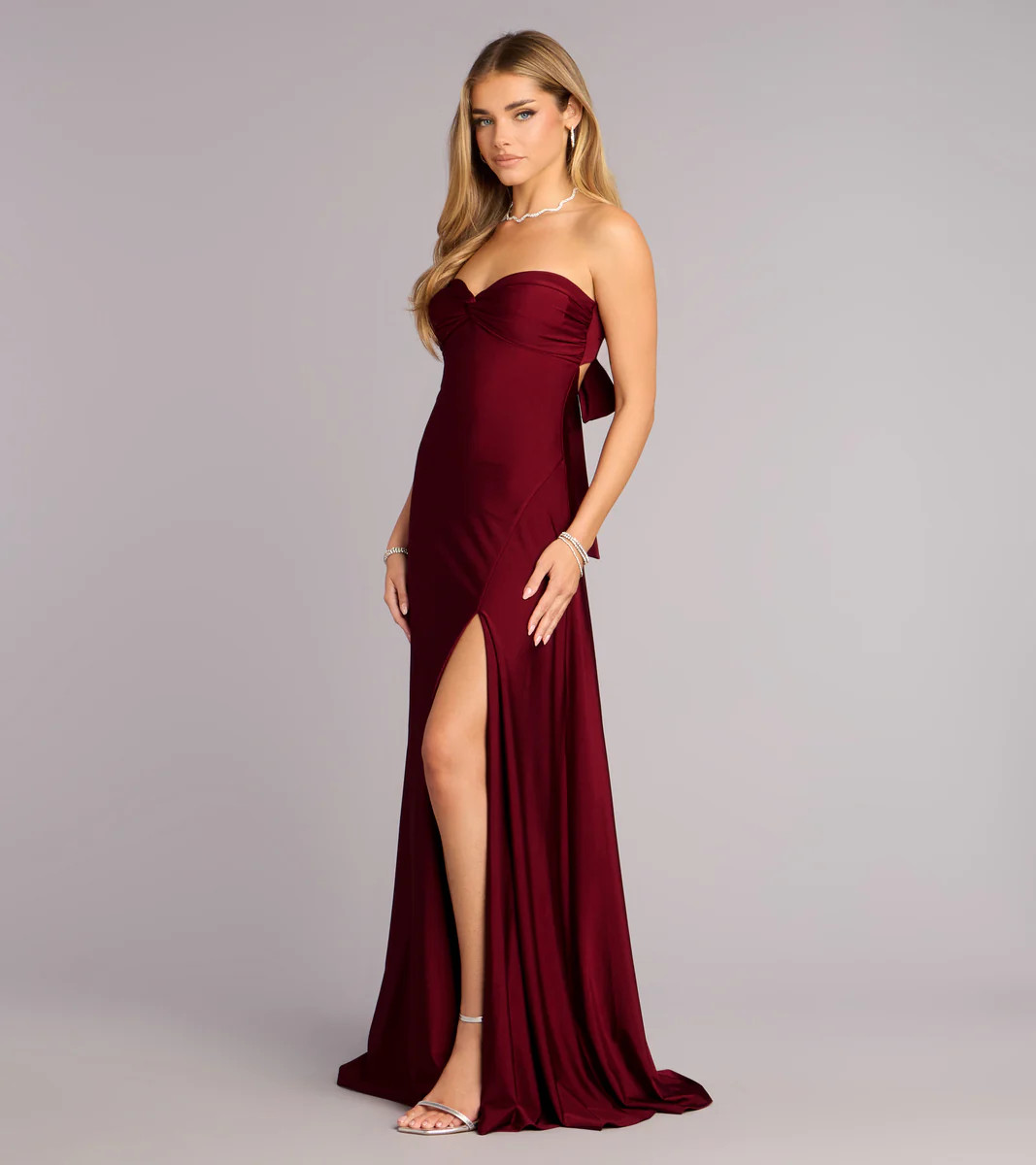 Madeline Strapless Tie-Back A-Line Dress | Windsor Stores