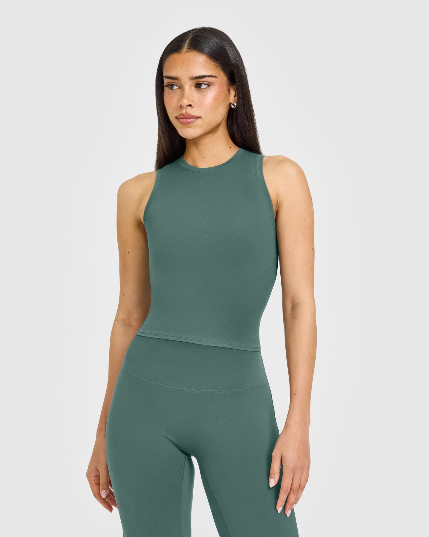 SoftMotion™ High Neck Mid Vest with White Logo 
 Iced Green | Oner Active (UK / US)