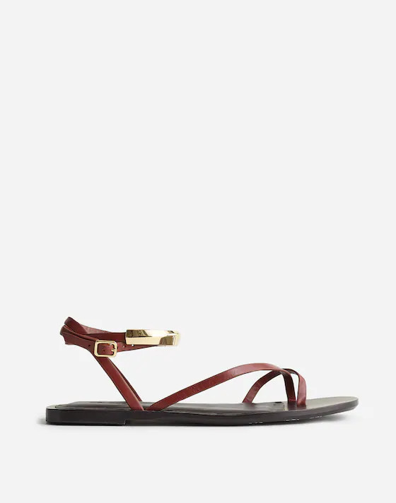 The Vira Bangle Ankle-Wrap Sandal in Leather | Madewell | Madewell