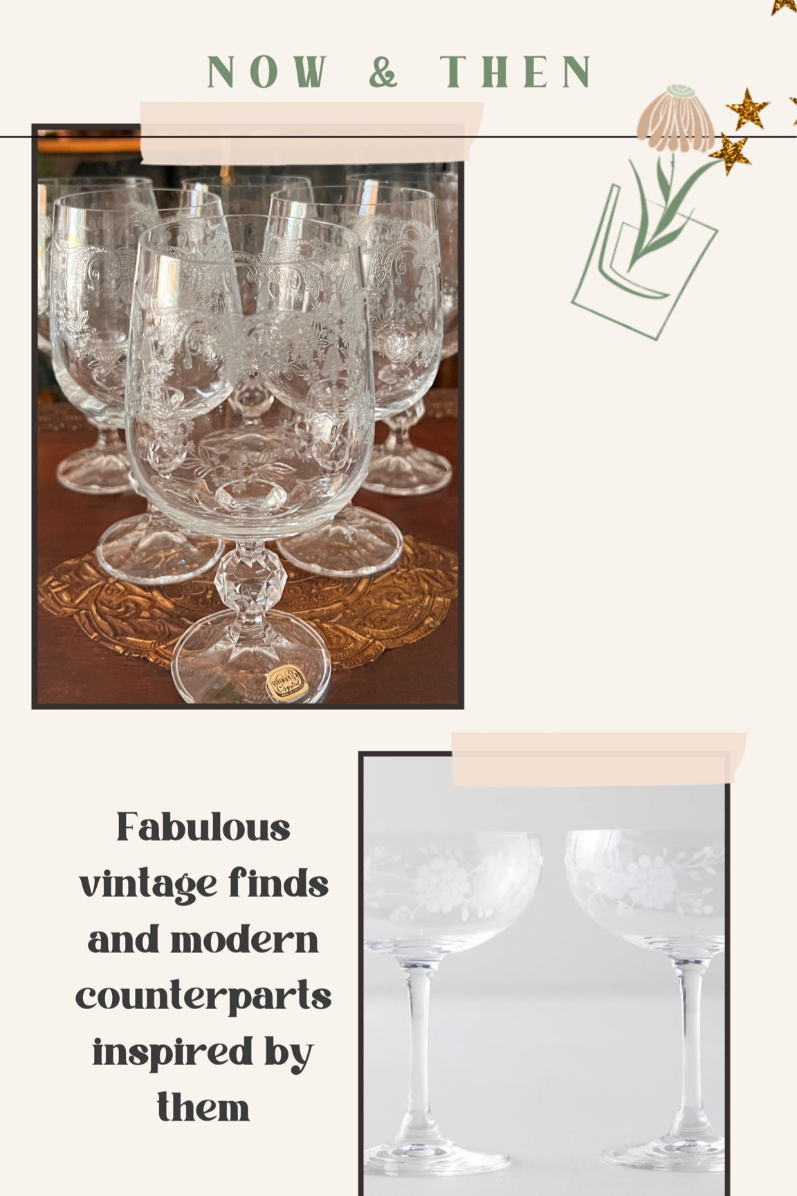 These stunning vintage bohemian crystal glasses are perfect for entertaining, and these lovely couples are just the thing for your next cocktail at your home bar!

#LTKFind #LTKhome