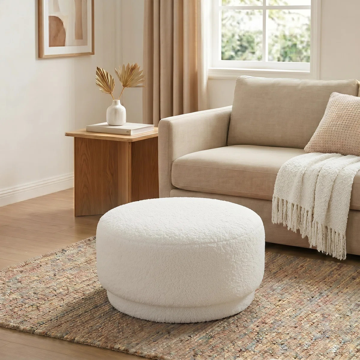 Round Upholstered Ottoman | Wayfair North America