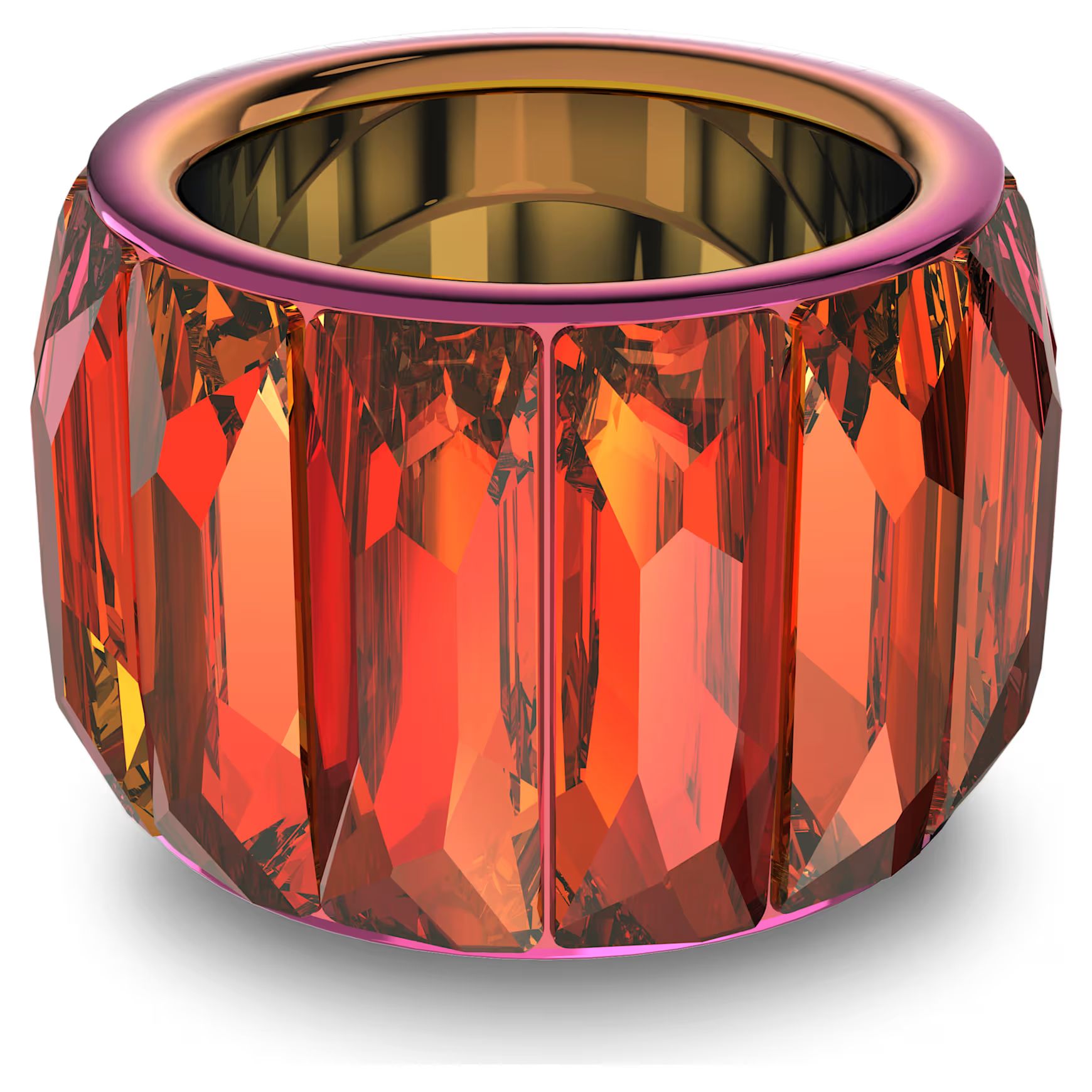 Curiosa cocktail ring, Baguette cut, Pink by SWAROVSKI | SWAROVSKI