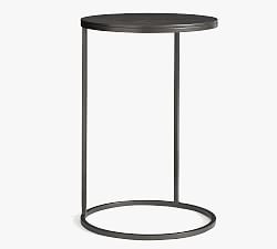 Duke Round Metal C-Table | Pottery Barn (US)