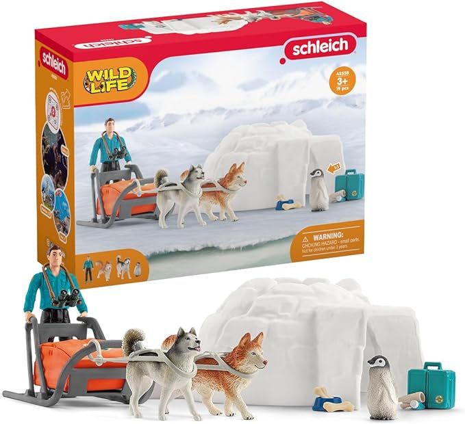 Schleich Wild Life Wild Animal Toy Playset for Boys and Girls Ages 3+, Antarctic Expedition with ... | Amazon (US)