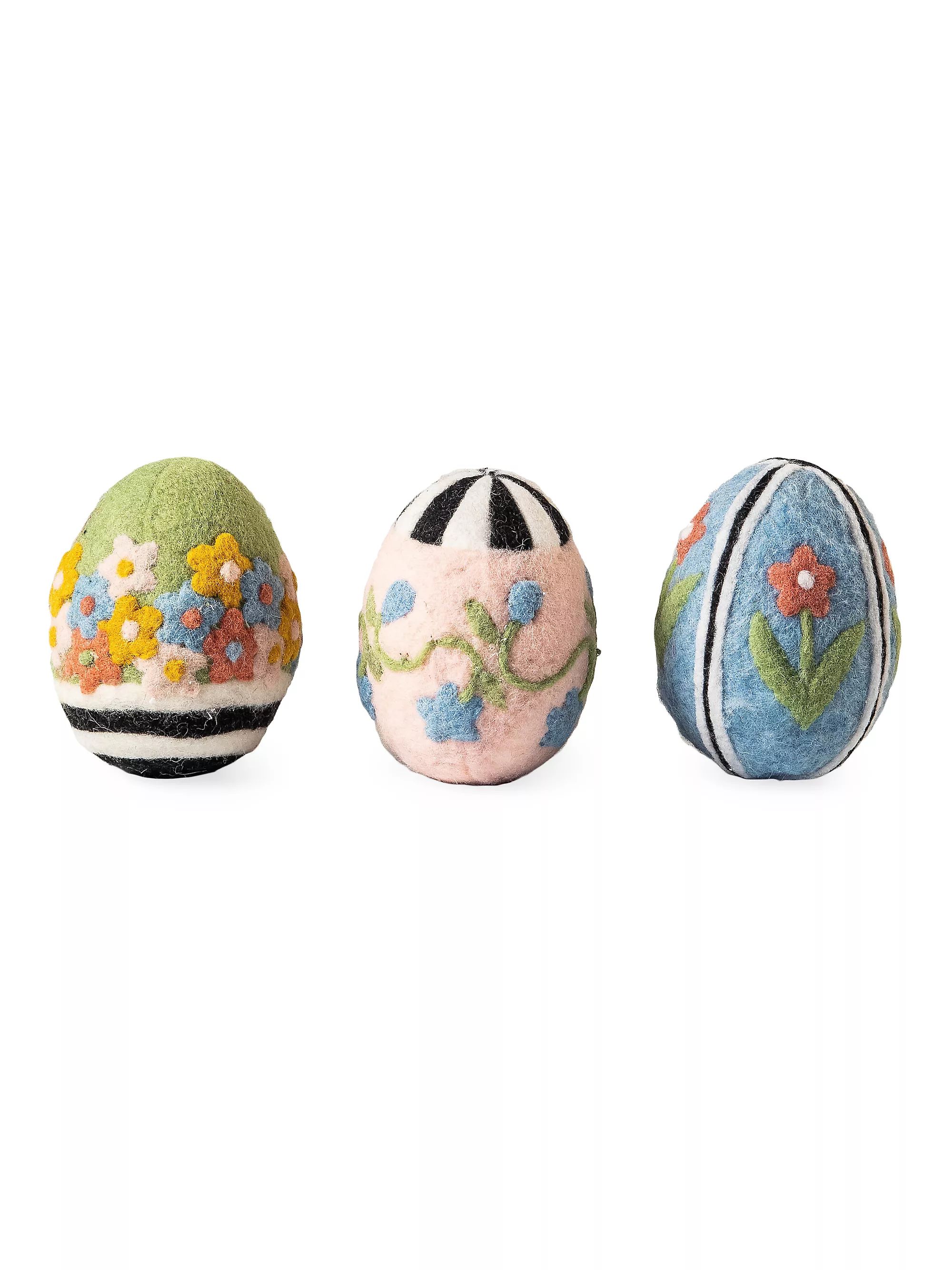 Spring Fling 3-Piece Felted Eggs Set | Saks Fifth Avenue