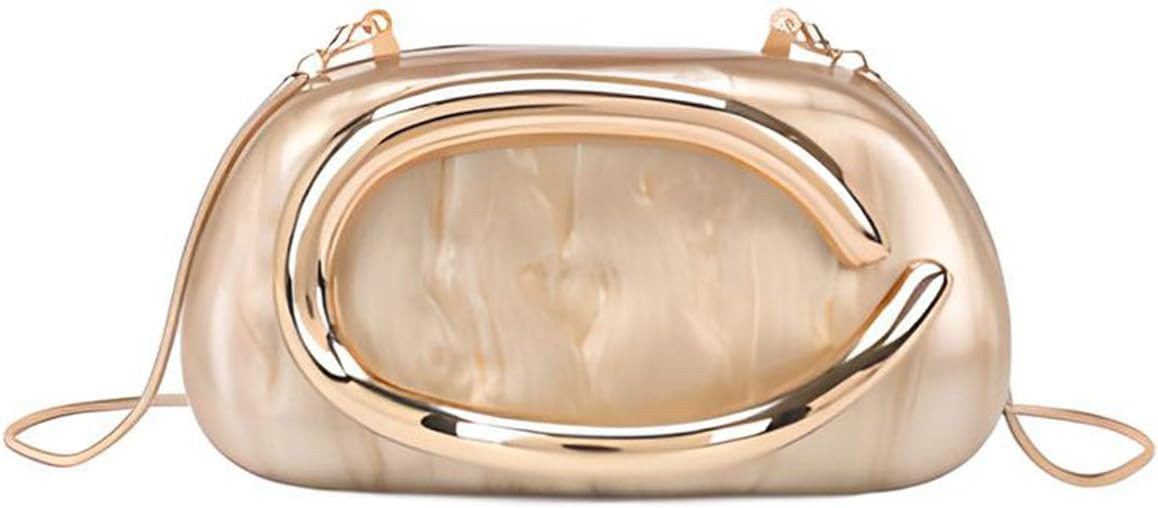 YYW Acrylic Clutch Purses for Women Vintage Metal Handle Crossbody Bags Wedding Party Causal Form... | Amazon (US)