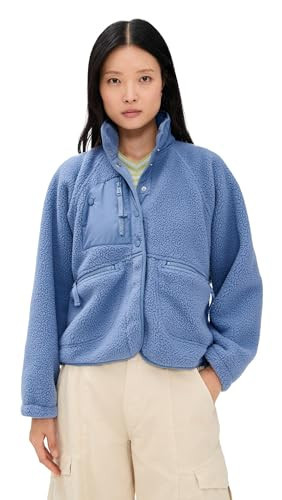 Free People Women's Hit The Slopes Jacket, Wild Wind, Blue, XS | Amazon (US)