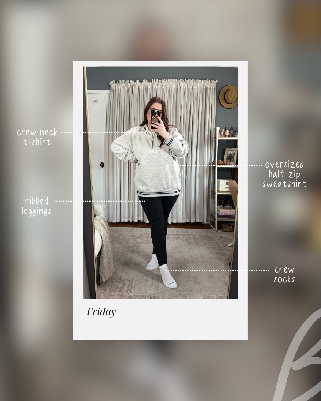 Abercrombie Sunday half-zip, classic white crewneck tee, Aerie ribbed leggings, and cushy crew socks — simple and comfy.

#LTKFindsUnder50 #LTKMidsize #LTKootd