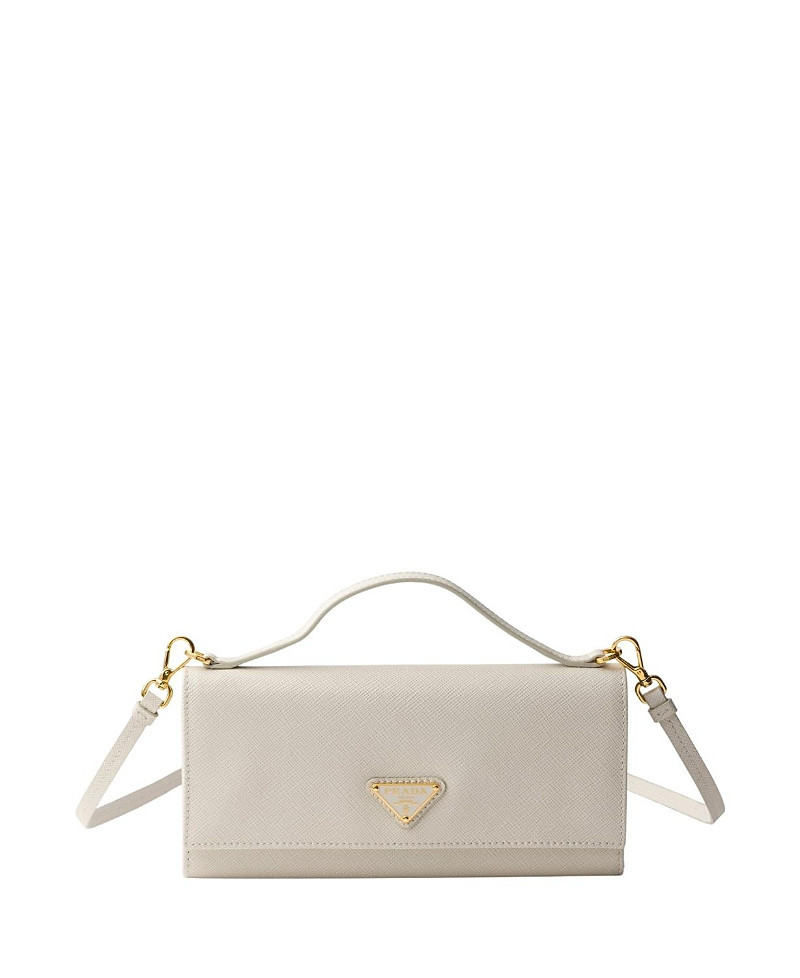 Prada Saffiano Leather Wallet With Shoulder Strap | Bloomingdale's Handbags | Bloomingdale's (US)
