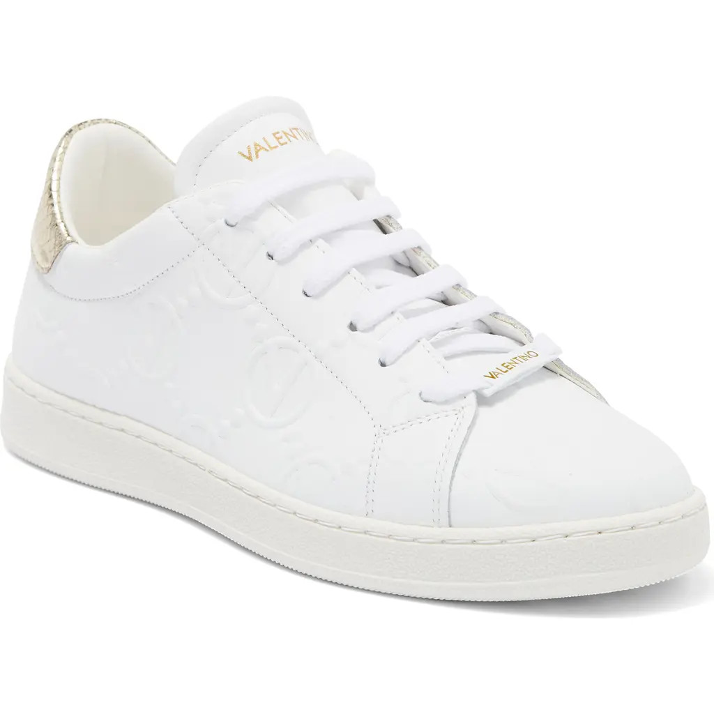 VALENTINO BY MARIO VALENTINO Sofia VLOGO Sneaker in White Gold at Nordstrom Rack, Size 9.5 | Nordstrom Rack
