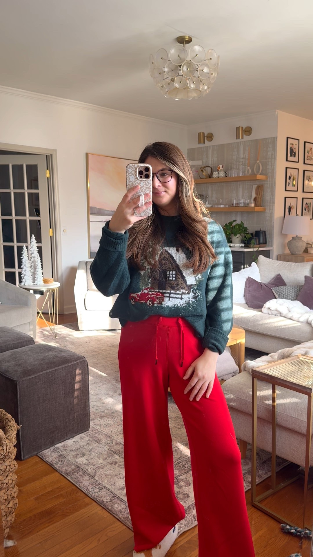 Abercrombie Christmas sweater holiday sweater 
Air essentials wide leg pants red Christmas pants 
Festive outfit 
Christmas slippers gift under $25 gift under $10 

#LTKootd #LTKSaleAlert #LTKHoliday