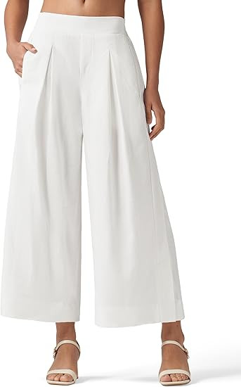 Willit Women's Linen Pants Wide Leg Casual Beach Summer Pants Palazzo Lounge Pants with Pockets | Amazon (US)