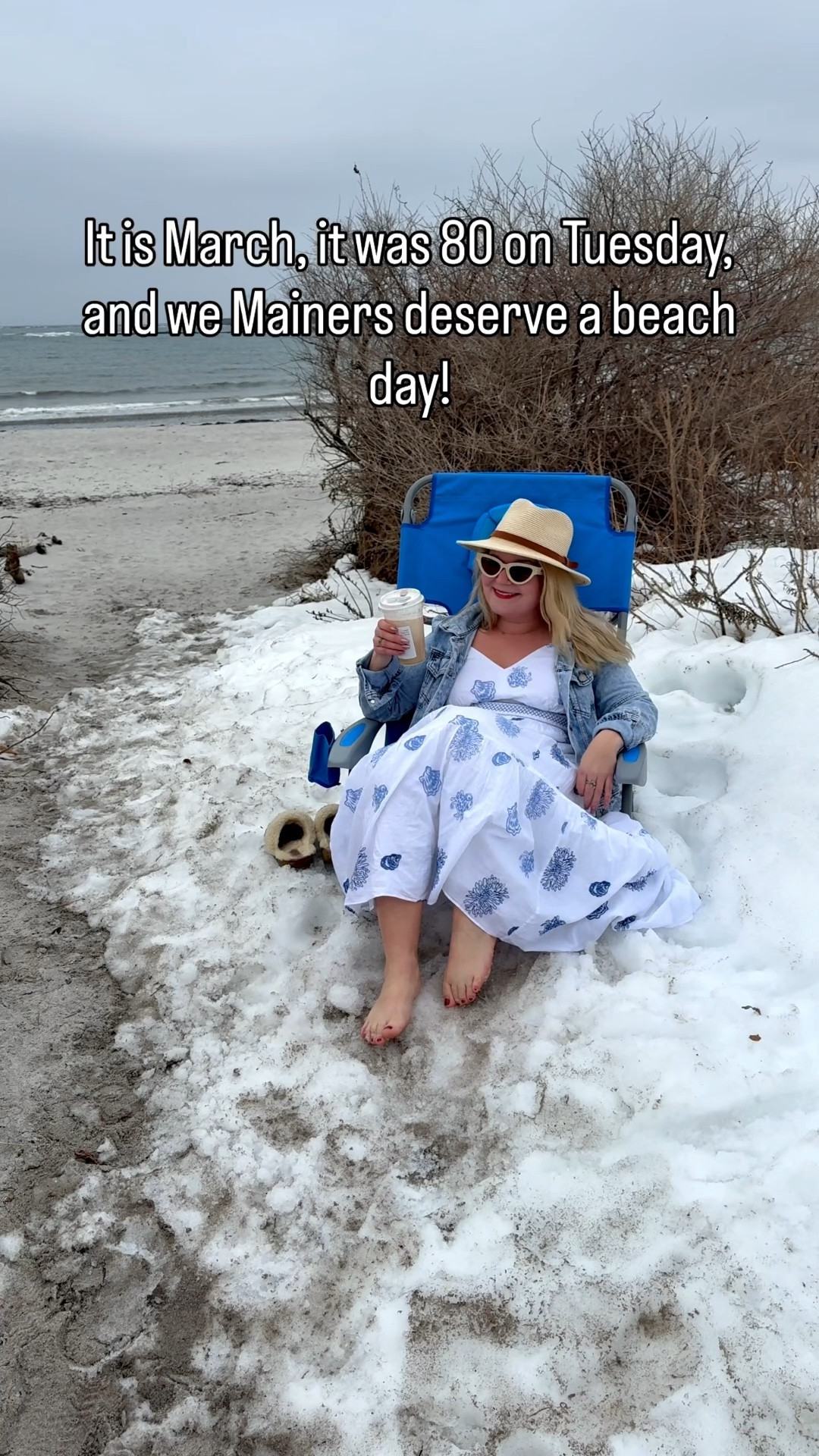 Yes we do gosh darn it! But also don’t try it at home because cold, cold, bloody frickin cold!🤣🤣

I think I need to turn in my New England card and move backk to NYC🤣🤣🤣

#heartymainers #falsesummer #mainesummers #howwedobeachdays 

#LTKPetite #LTKSeasonal #LTKdayinmylife