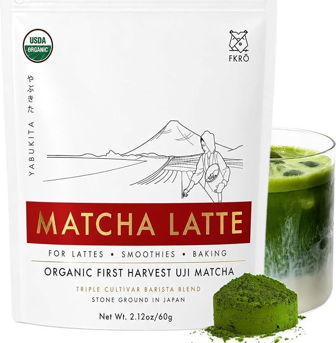 FKRO Organic Matcha Latte Blend | Uji Matcha Green Tea Powder | Barista Blend for Lattes, Smoothi... | Amazon (US)