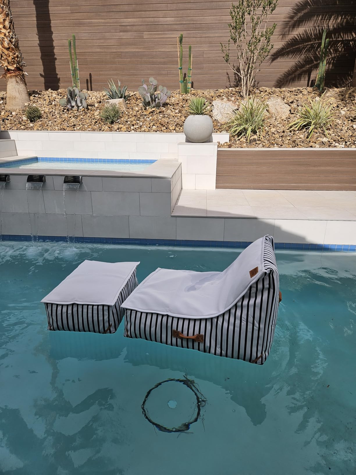 Big Joe Lux Sealander Pool Float and Patio Chair, Black and White Cape Stripe, Premier Mesh, Dura... | Amazon (US)