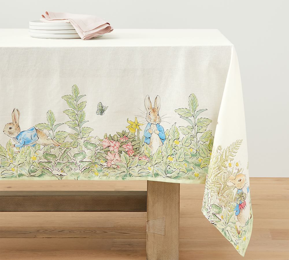 Peter Rabbit™ Garden Linen/Cotton Tablecloth | Pottery Barn (US)