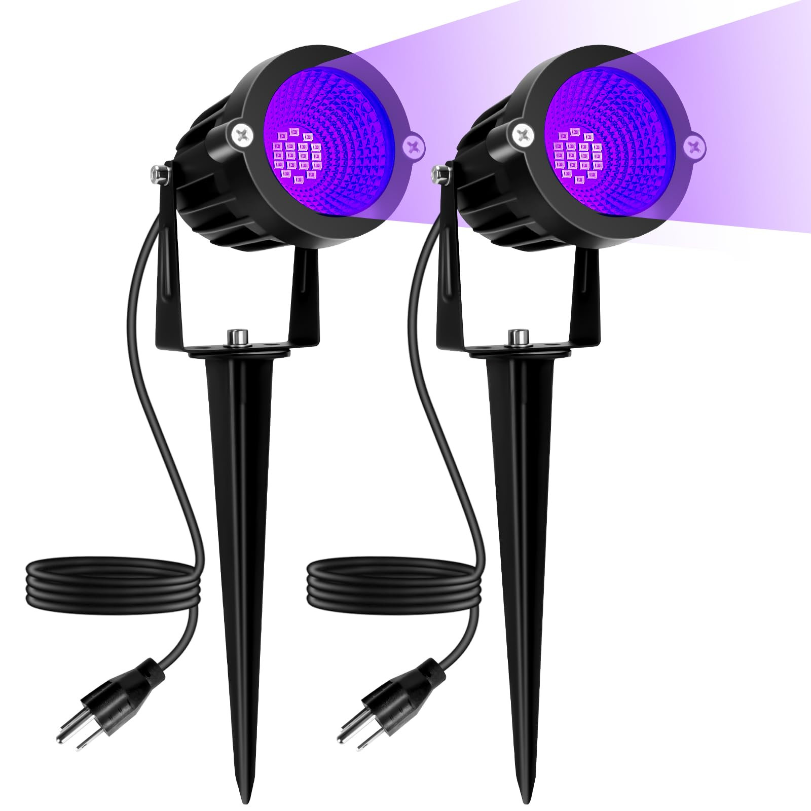 Halloween LED Black Light: 15W Spot Lights Outdoor UV Spotlight for Halloween Christmas | 2 PacK ... | Amazon (US)