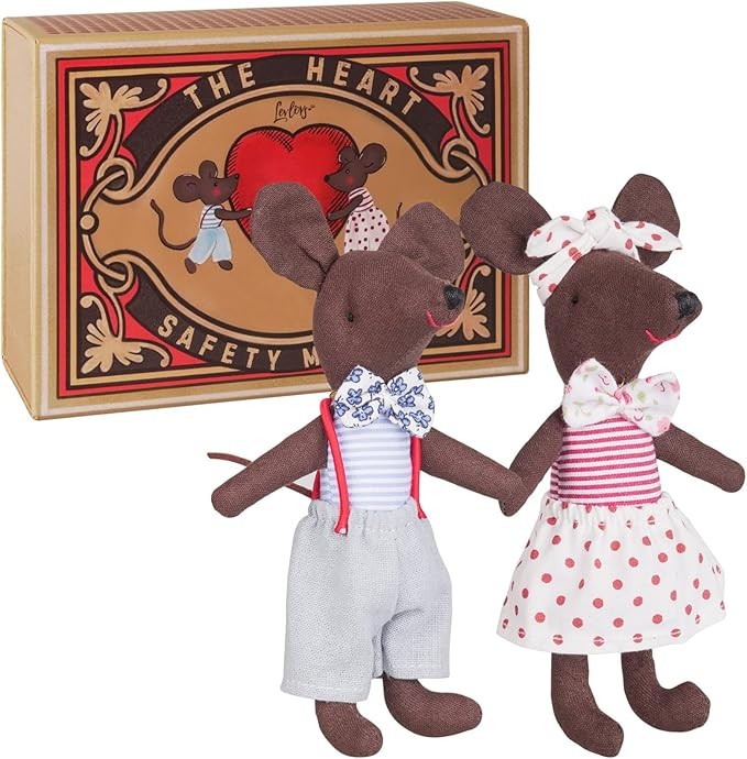 LEVLOVS Christmas Mouse in a Matchbox and Friends Toy Baby Registry Gift Spring Mice Plush Toy | Amazon (US)