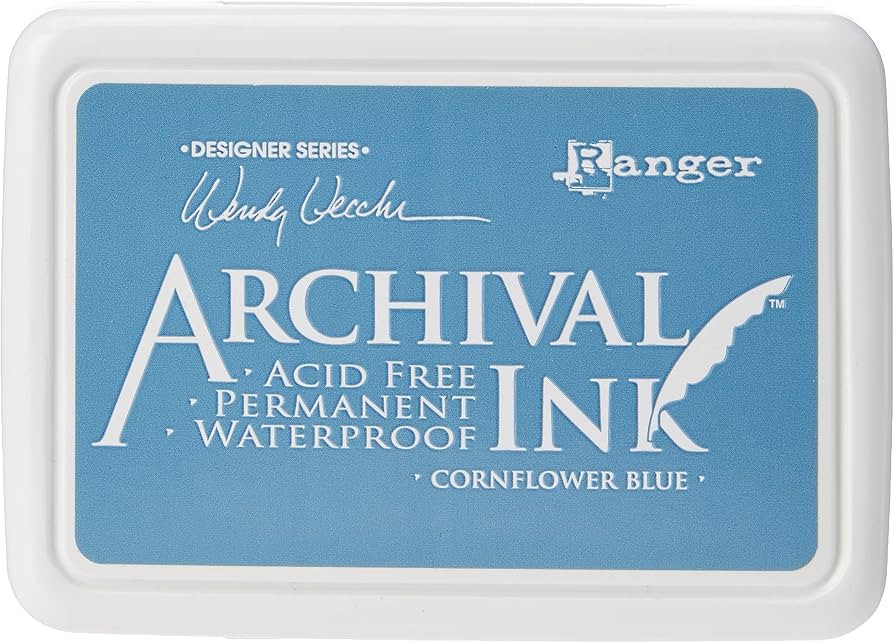Amazon.com: Ranger Wendy Vecchi Designer Series Archival Ink Pad, Cornflower Blue : Arts, Crafts ... | Amazon (US)