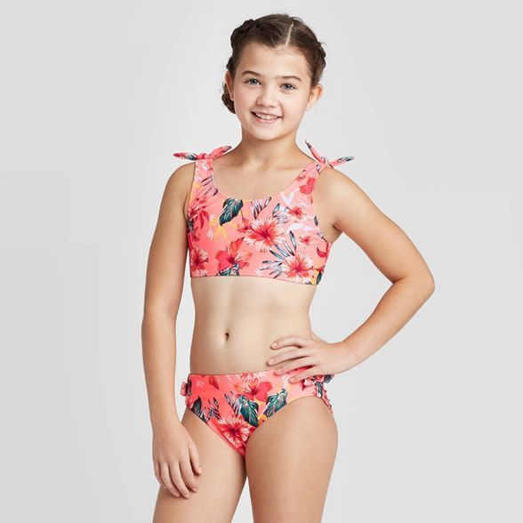 Girls' Bikini Swimsuit Set - art class™ Pink | Target