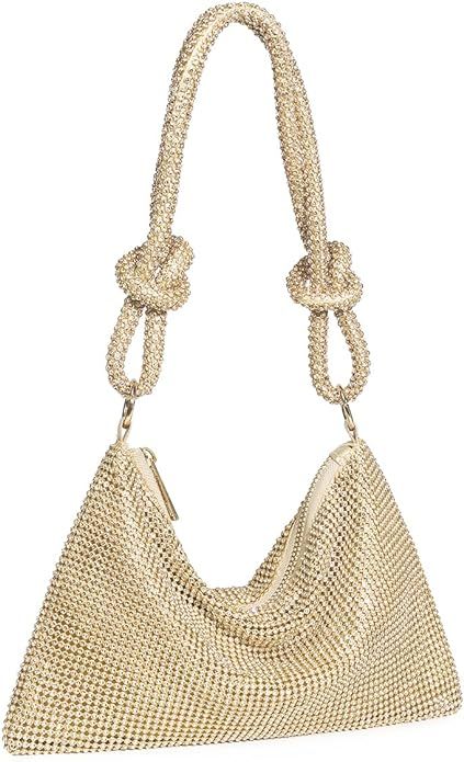 YUWITA Rhinestone Purse for Women Evening Bag Glitter Sparkly Mini Handbags | Amazon (US)