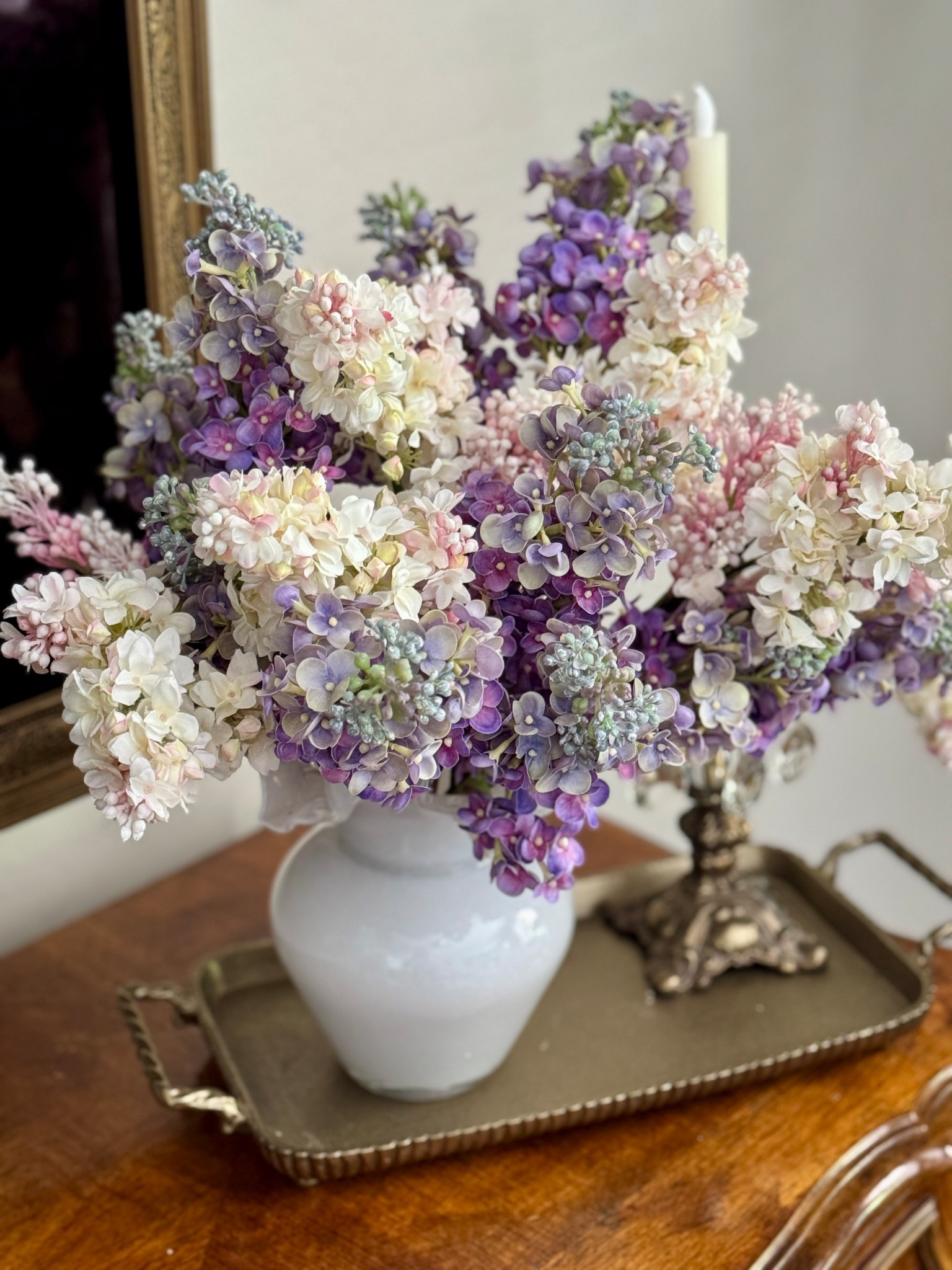 Lilac season! 💜🍃🤍

And since it’s such a short season for lilacs, sometimes I miss getting fresh ones altogether. But, I have some beautiful realistic, real touch faux lilacs that I can rely on. I’ve rounded up some beautiful options below. A mixture of price points but most of them are very budget-friendly. 

Spring flowers, lilacs, faux lilacs, ruffled glass vase, budget-friendly faux florals, realistic faux flowers 

#LTKFindsUnder50 #LTKHome