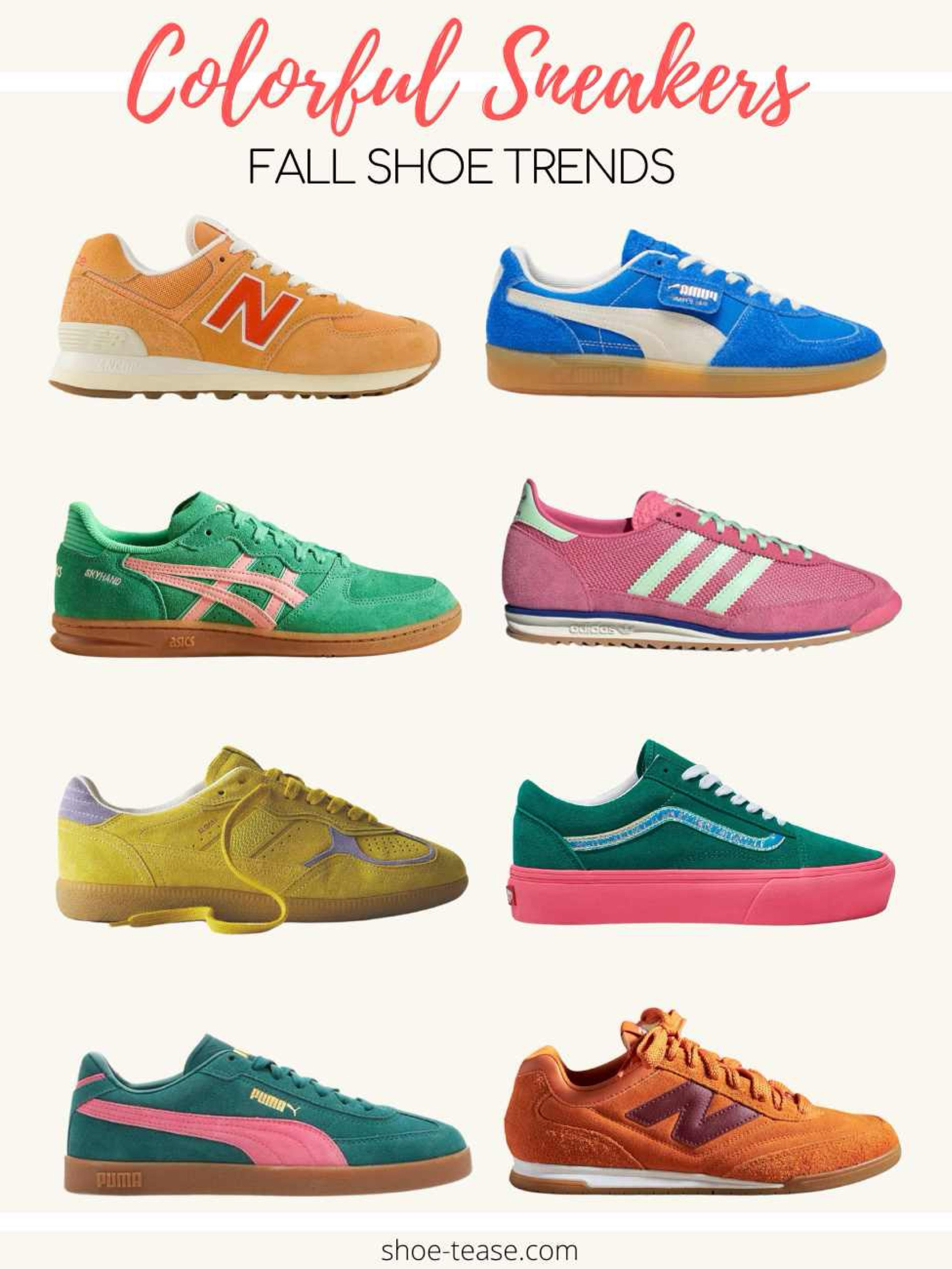 Fall 2024 sneaker trends women’s - colorful sneakers 

#LTKShoeCrush #LTKSeasonal