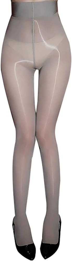 MESU Shiny High Waist Pantyhose Tights Silk Stockings | Amazon (US)