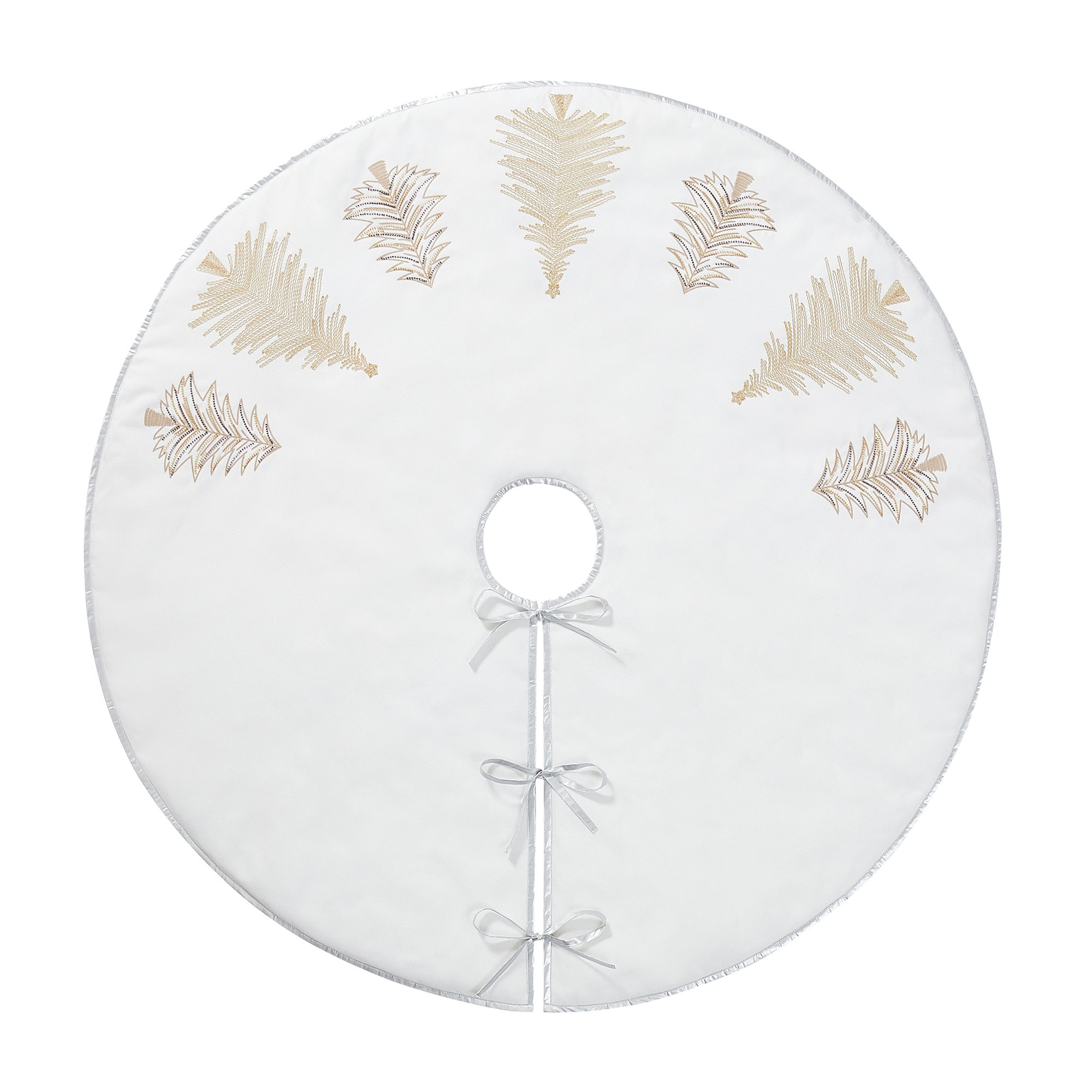 My Texas House Stephanie Ivory Beaded Christmas Tree Skirt, 52" | Walmart (US)