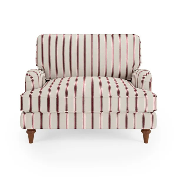 Beatrice II Folkstone Stripe Snuggle Chair | Dunelm