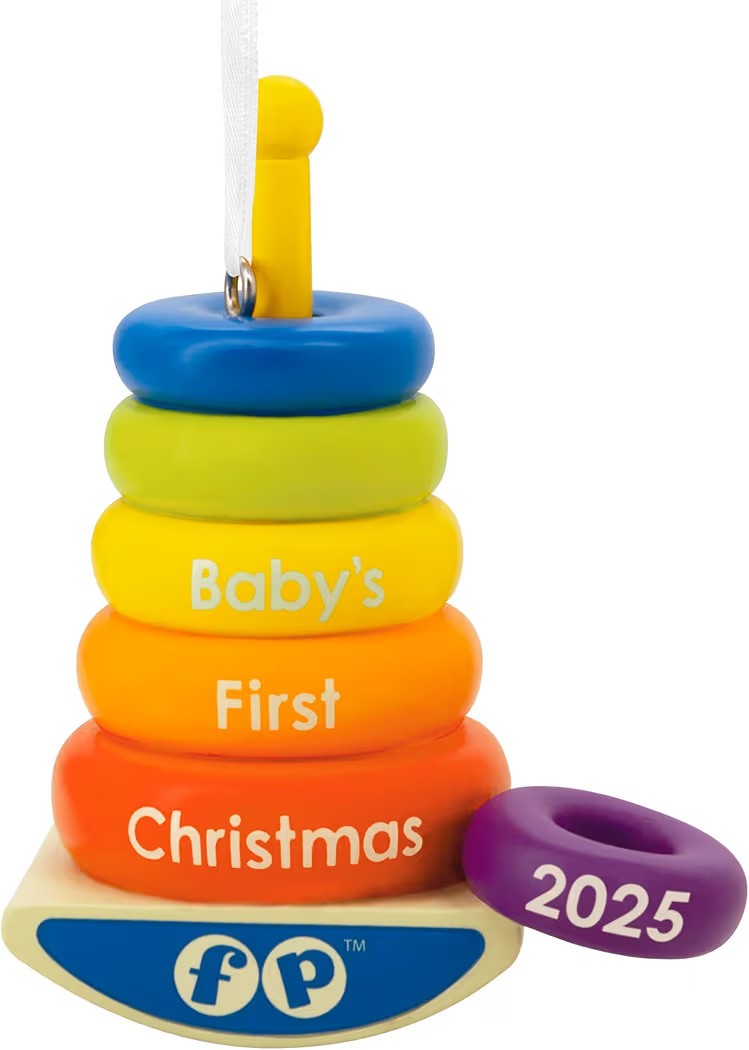 Hallmark Fisher-Price Rock-A-Stack Baby's 1st Christmas 2025 Christmas Ornament | Amazon (US)
