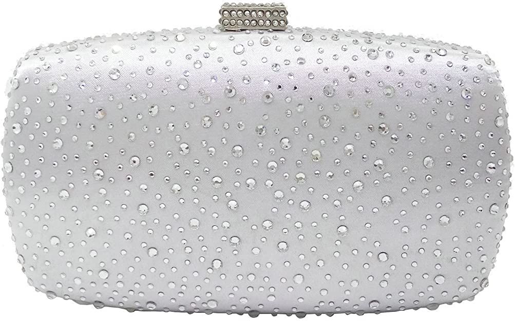 Boutique De FGG Women's Evening Handbags Wedding Party Crystal Clutch Purses Bridal Rhinestone Ba... | Amazon (US)