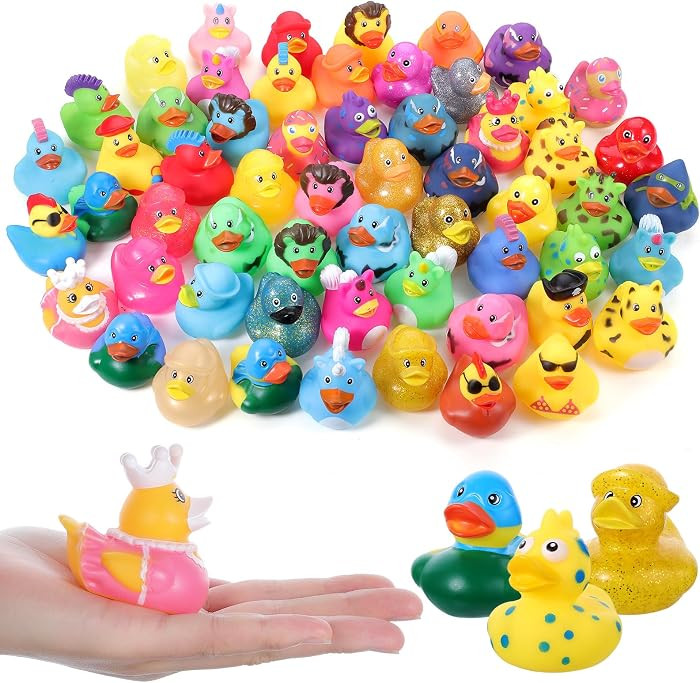 30Pcs Rubber Ducks Assorted Plastic Bulk Rubber Duck for Jeeps Ducking | Amazon (US)