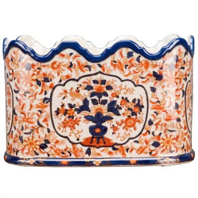 Pot Planter - Orange Imari | Wayfair North America