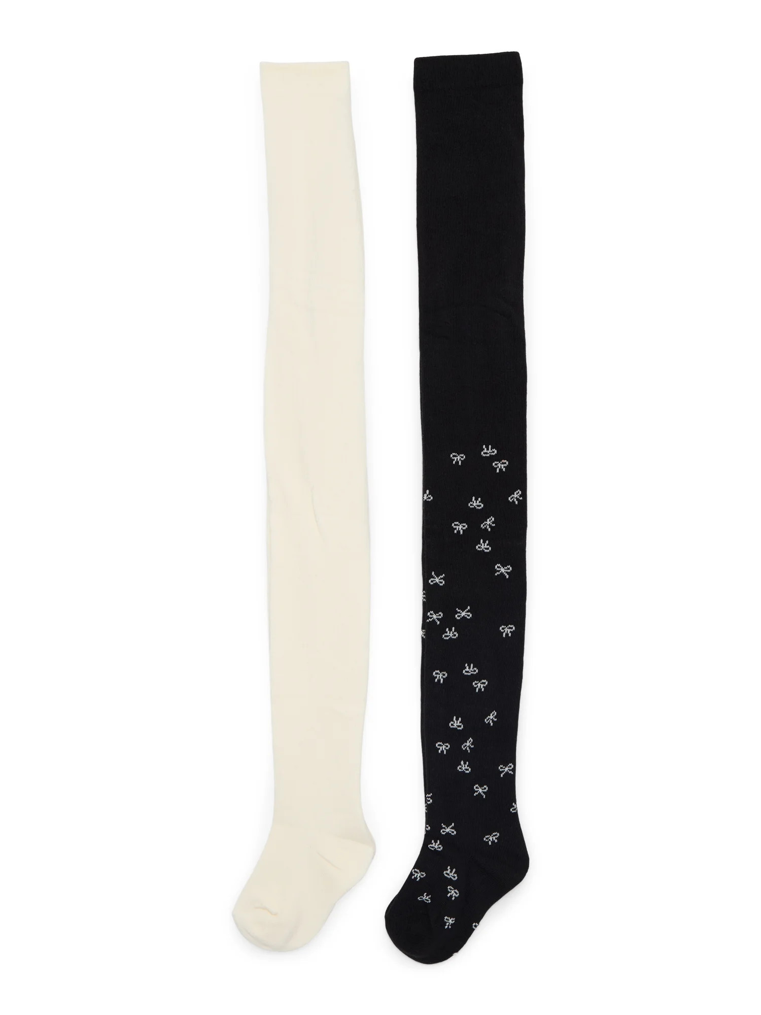 Wonder Nation Girls Bow Tights, 2-Pack, Sizes S-L | Walmart (US)