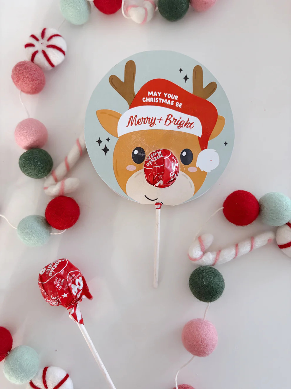 Reindeer Lollipop Holders | Printable Craft | The Letter Vee