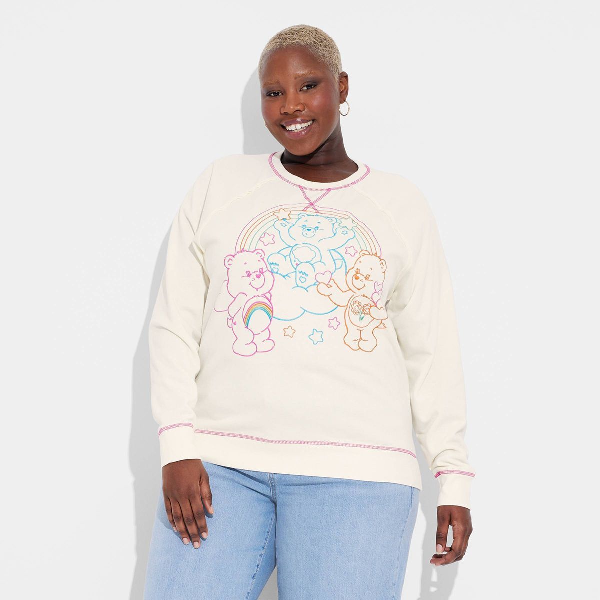 Women's Care Bears Graphic Sweatshirt - Off-White | Target
